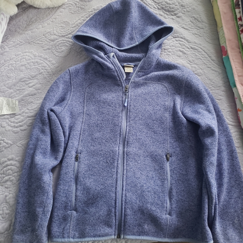 LL Bean Hooded sweater fleece jacket